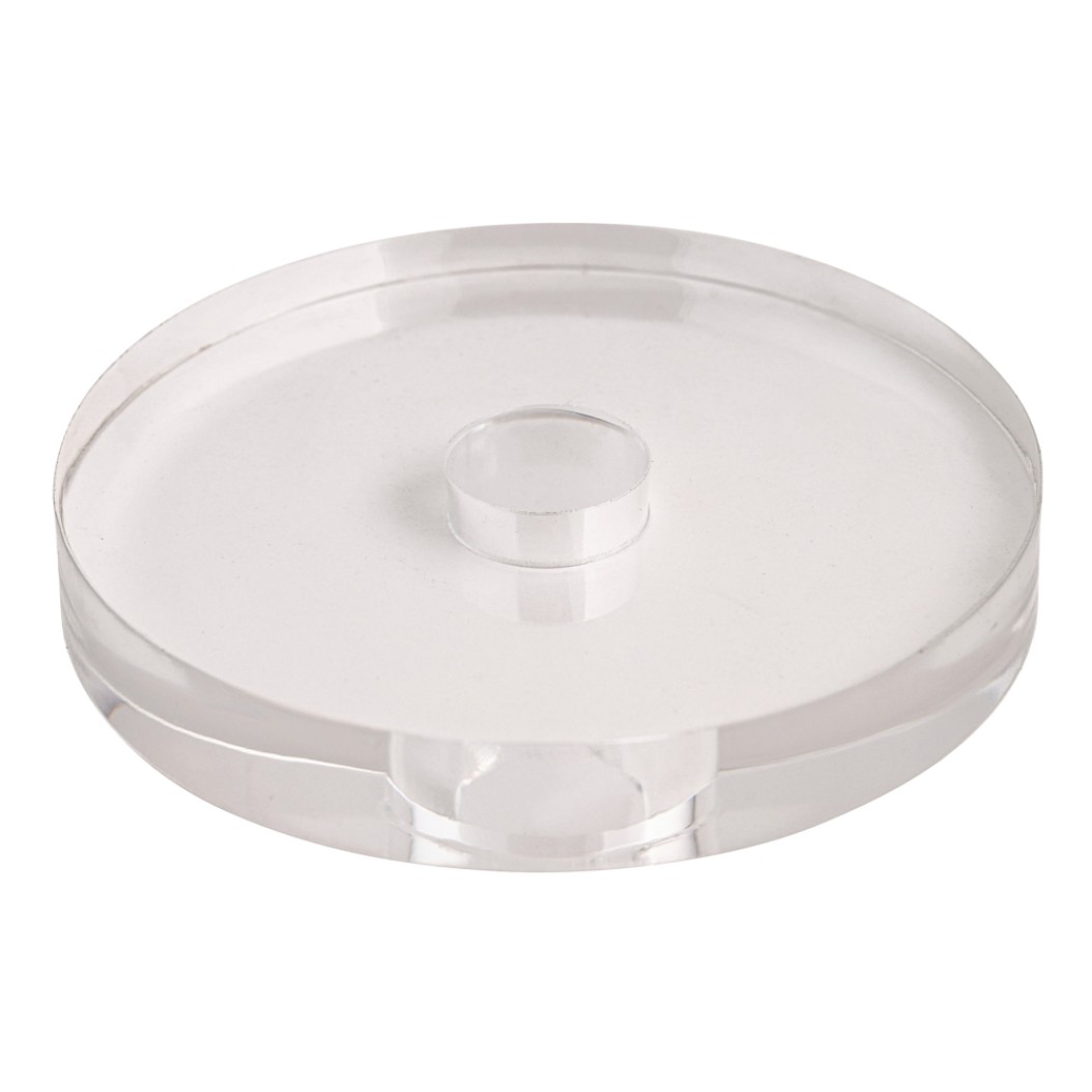 Plexi Glass Flat Μονόκερο Στρογγυλό Κηροπήγιο 13x2 cm Κηροπήγια