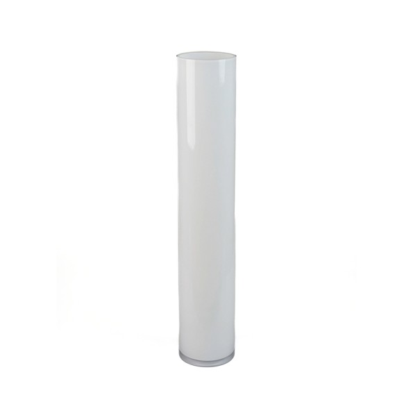 Γυάλινο Βάζο Κύλινδρος 15x80 cm Σε Λευκό Χρώμα Βάζα Γυάλινο Βάζο Κύλινδρος 15x80 cm Σε Λευκό Χρώμα Βάζα