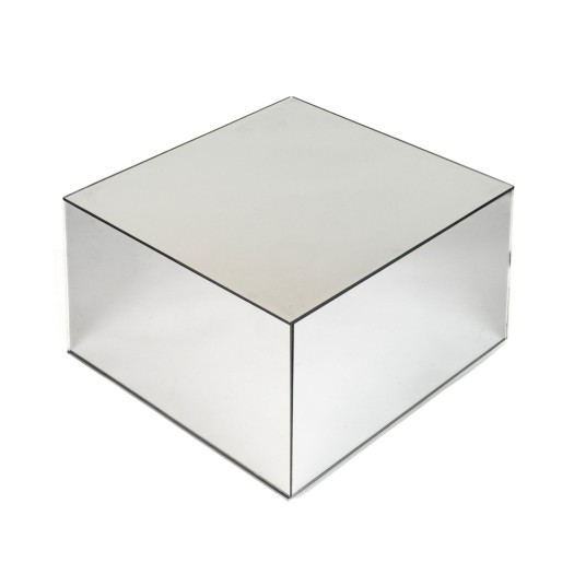 Plexi Glass Διακοσμητικός Κύβος Καθρέπτης 43x41x23 cm Σε Ασημί Χρώμα Plexi Glass Διακοσμητικός Κύβος Καθρέπτης 43x41x23 cm Σε Ασημί Χρώμα Βάσεις Μπουφέ