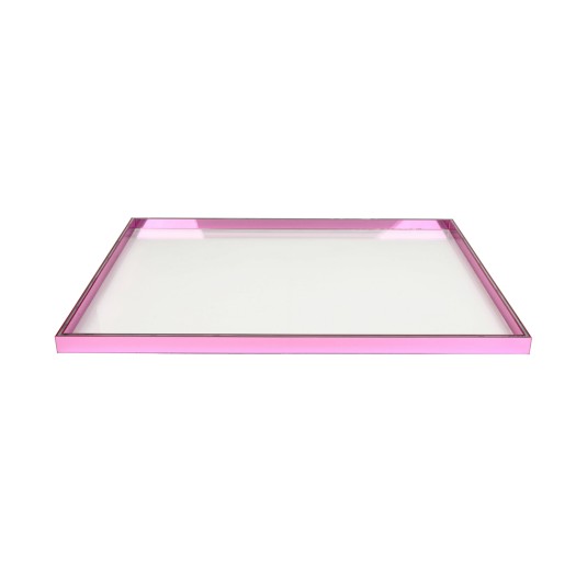 Plexi Glass Δίσκος Ορθογώνιος Διάφανος 60x80 cm Σε Ροζ Χρώμα Plexi Glass Δίσκος Ορθογώνιος Διάφανος 60x80 cm Σε Ροζ Χρώμα Δίσκοι
