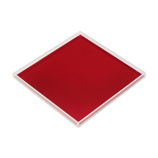 Βάση Τετράγωνη Για Δίσκο Plexi Glass 30x30 cm Σε Κόκκινο Χρώμα Βάσεις Για Δίσκους