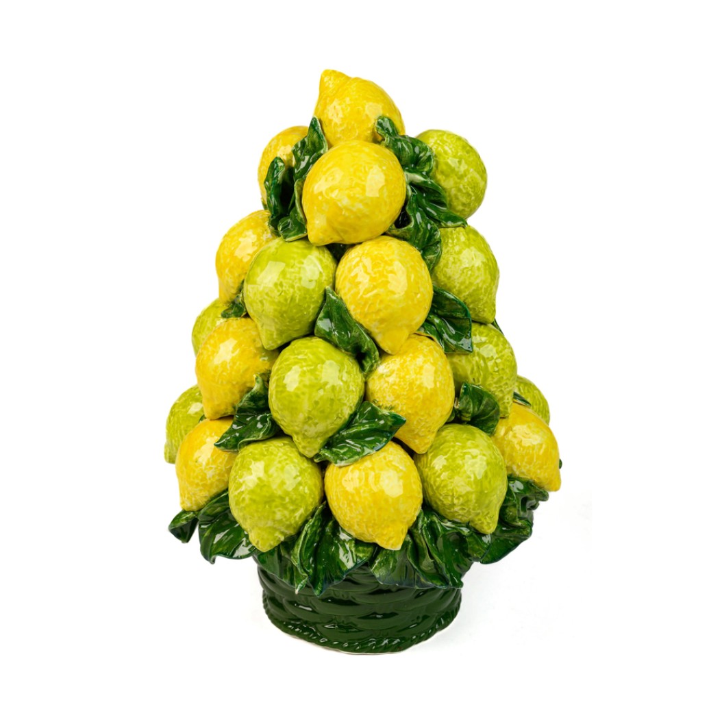Ceramic Composition of Lemons In Cone Shape 25x40 cm Lemon Display Ceramic Composition of Lemons In Cone Shape 25x40 cm Lemon Display