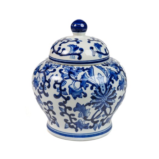 ChInois PorcelaIn Vase 23x25 cm In Blue Color ChInois PorcelaIn Vase 23x25 cm In Blue Color