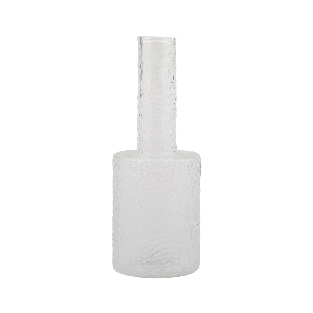 Engraved Glass Jar Pot 8.5x12 cm Vases