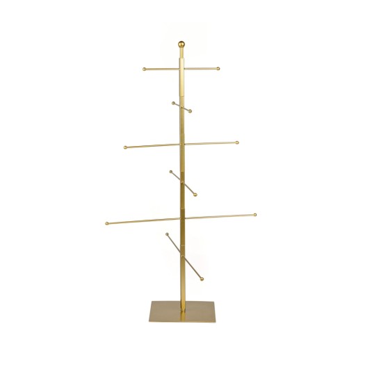 Μικρό Μεταλλικό Stand Με Ακτίνες 52x84 cm Σε Χρυσό Χρώμα Stand Δίσκων