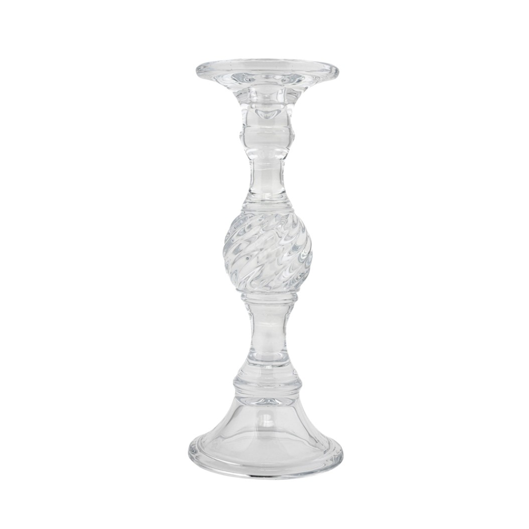 Crystal Candlestick Unicorn With Wavy Ball 12x30 cm Candle Holders