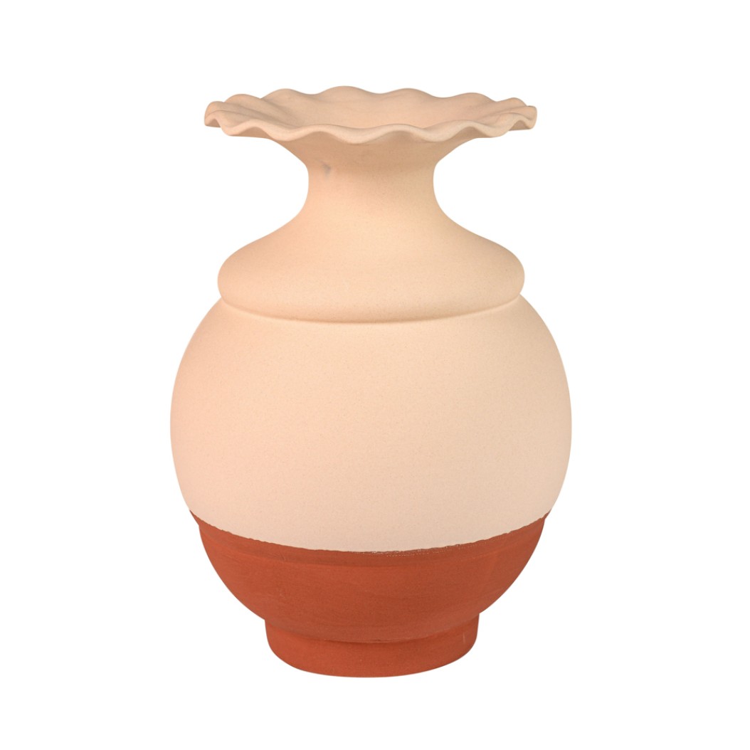 Ceramic Bicolor Vase 16x28 cm Vases