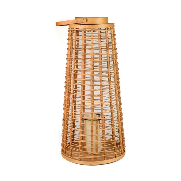 Κωνικό Φανάρι Από Καλάμι 30x95 cm Φανάρια