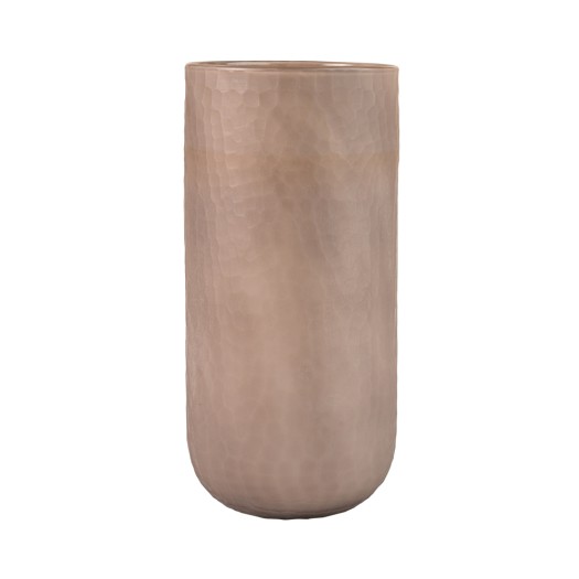 Γυάλινο Βάζο Penny 20x42 cm  Σε Καφέ Χρώμα Βάζα