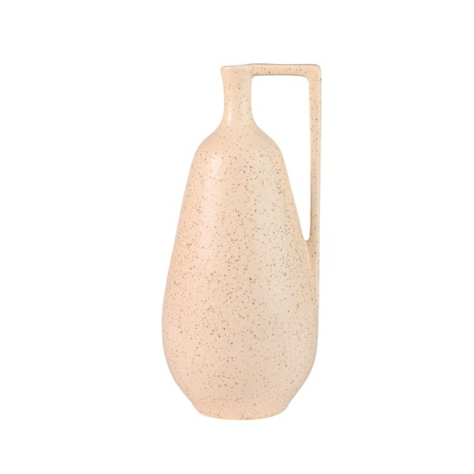 Ceramic Vase Jug 14x32 cm In Beige Color Vases