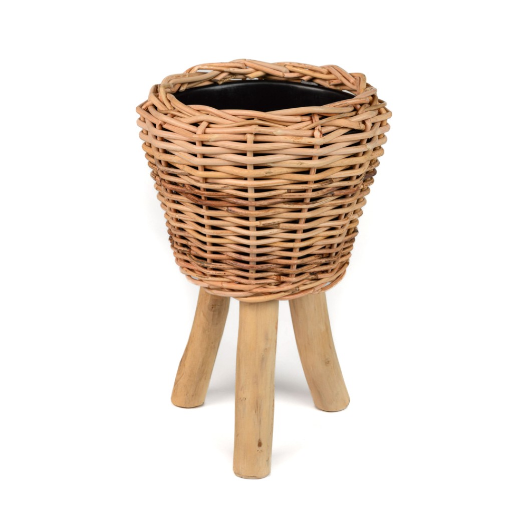 Wicker Pot Basket With Base 20x40 cm Wicker Baskets Wicker Pot Basket With Base 20x40 cm Wicker Baskets