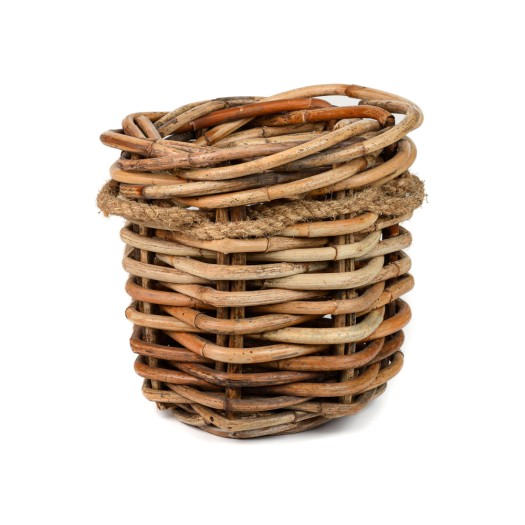 Καλάθι Γλάστρα Στρογγυλή Από Καλάμι 35x35 cm Καλάθια