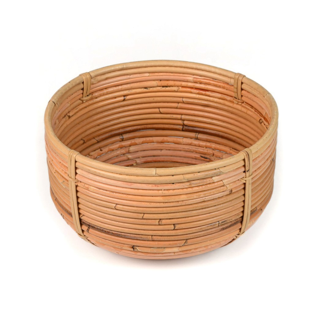 Round Pot Basket Made of Cane 30x16 cm Wicker Baskets Round Pot Basket Made of Cane 30x16 cm Wicker Baskets