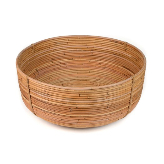 Καλάθι Στρογγυλό Γλάστρας Από Καλάμι 60x25 cm Καλάθια