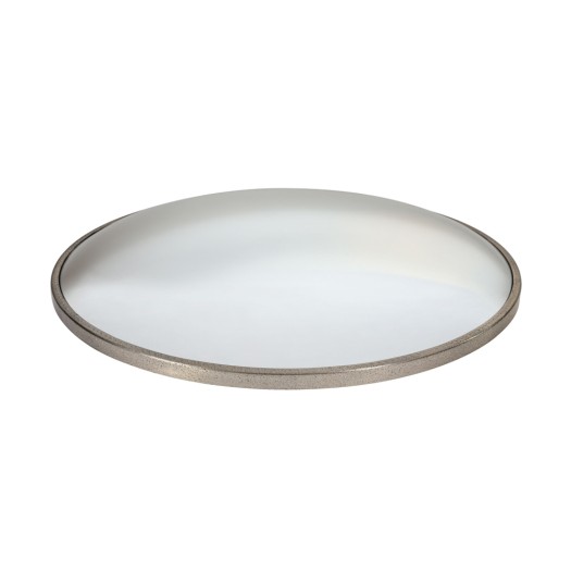 Witch Round Mirror With Metal Frame 120 cm In Silver Color Mirrors