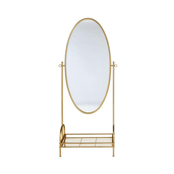 Καθρέφτης Οβάλ Σε Βάση 70x30x182 cm Σε Χρυσό Χρώμα Καθρέφτες Καθρέφτης Οβάλ Σε Βάση 70x30x182 cm Σε Χρυσό Χρώμα Καθρέφτες