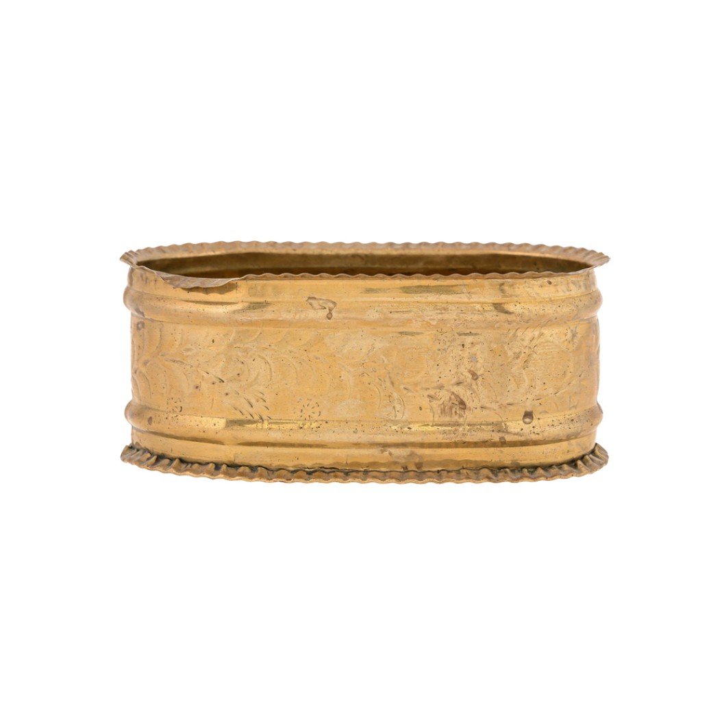 Metal Bowl Oval Gondola 10x34x9 cm In Gold Color Bowls