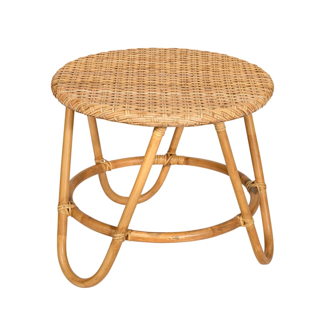 Στρογγυλό Τραπεζάκι Bamboo 50x45 cm Τραπέζια Στρογγυλό Τραπεζάκι Bamboo 50x45 cm Τραπέζια