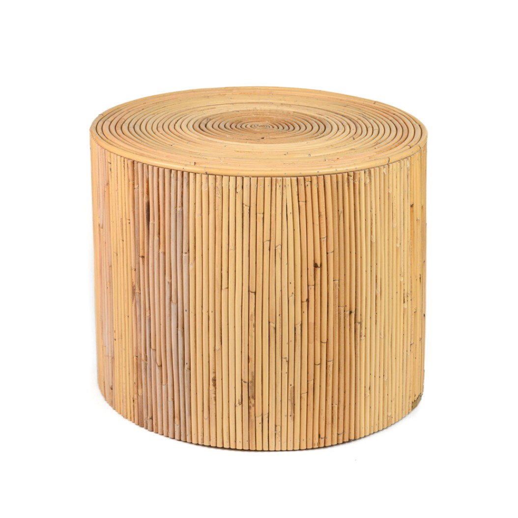 Βοηθητικό Τραπεζάκι Σε Κύλινδρο Από Bamboo 50x40 cm Τραπέζια