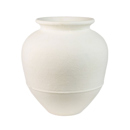 Κεραμική Γλάστρα Πυθάρι 70x72x76 cm Σε Λευκό Χρώμα Γλάστρες