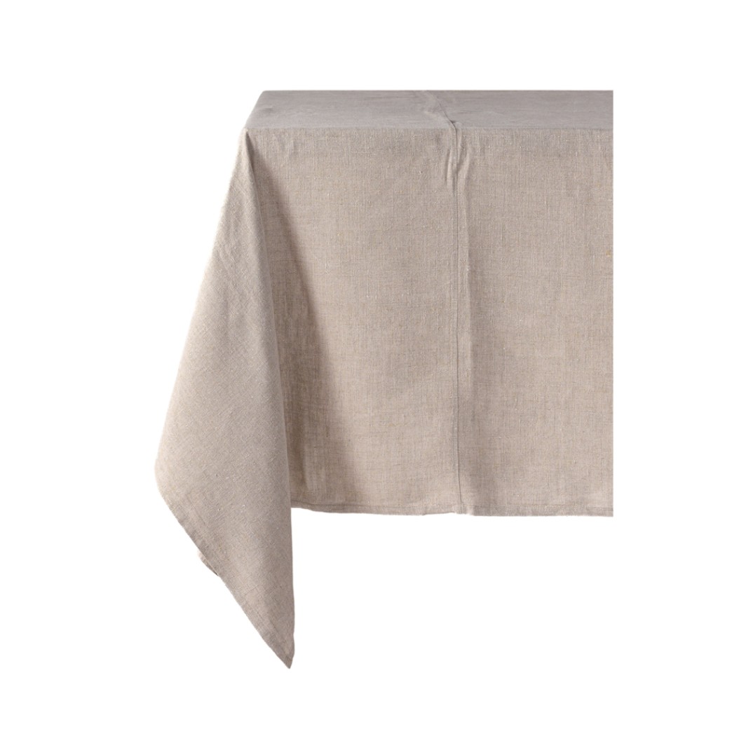 LInen Tablecloth 400x280 cm In Beige Color Tablecloths
