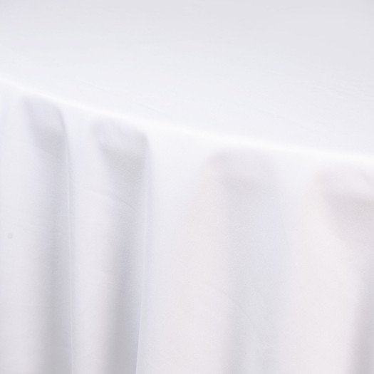 Cotton Round Table Tablecloth 320 cm In White Color Tablecloths
