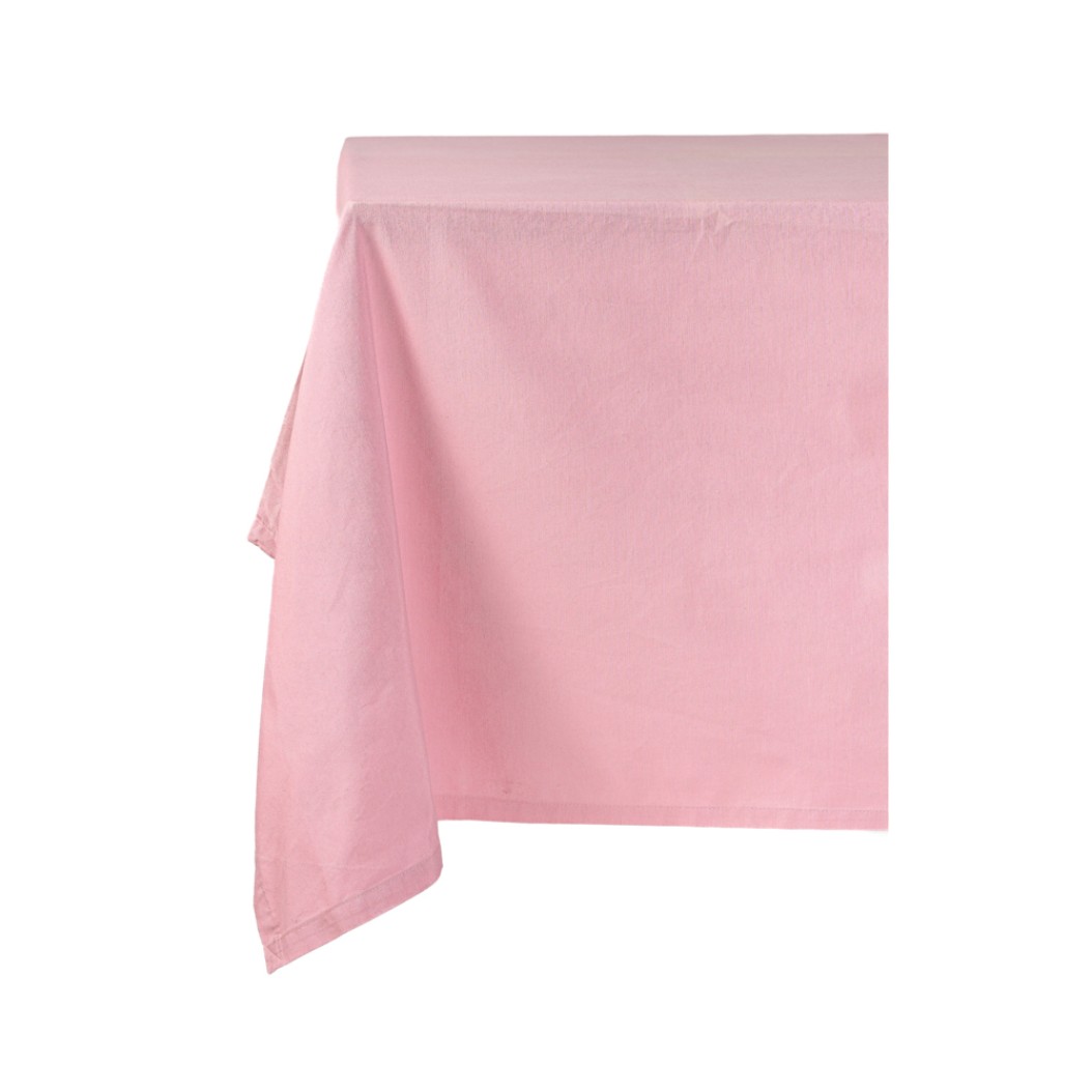 Βαμβακερό Τραπεζομάντηλο 320x220 cm Σε Ροζ Χρώμα Τραπεζομάντηλα