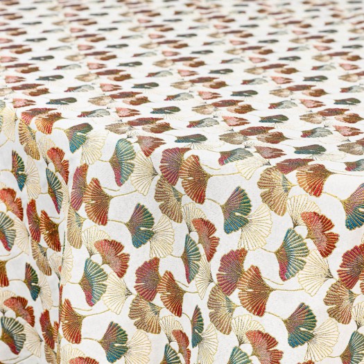 Cotton Printed Round Table Tablecloth 330 cm With Colored Leaves Tablecloths