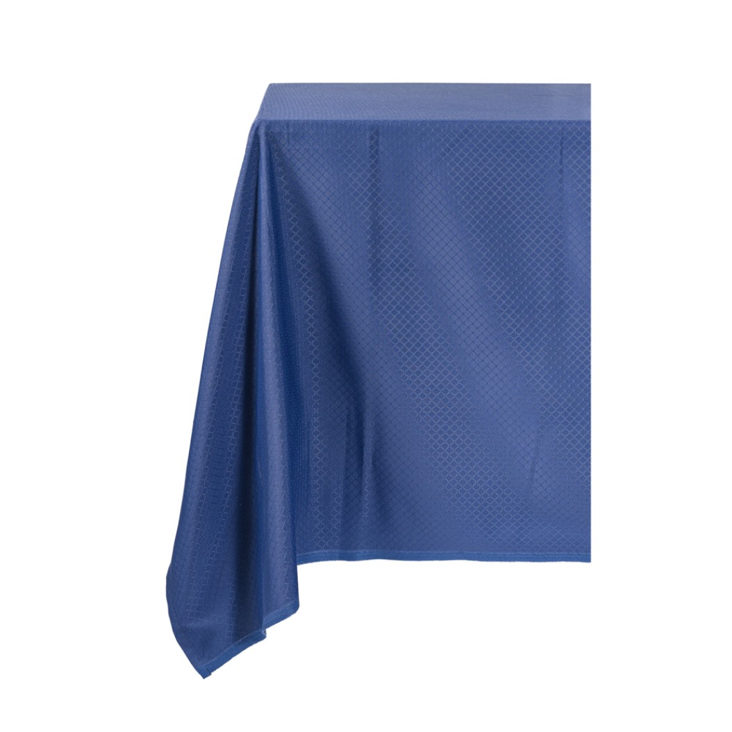 Rectangular Tablecloth With Embossed Pattern 400x280 cm In Blue Color Tablecloths