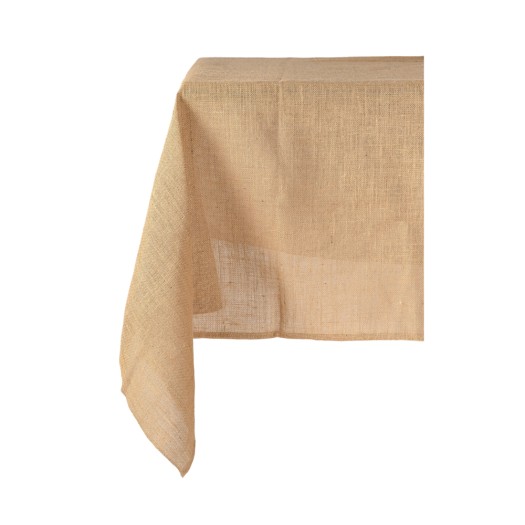 Rectangular Burlap Tablecloth 400x280 cm In Beige Color Tablecloths