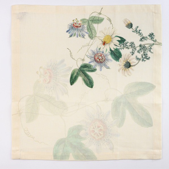 Λινή Floral Πετσέτα Φαγητού Σε Ιβουάρ Χρώμα Πετσέτες Φαγητού