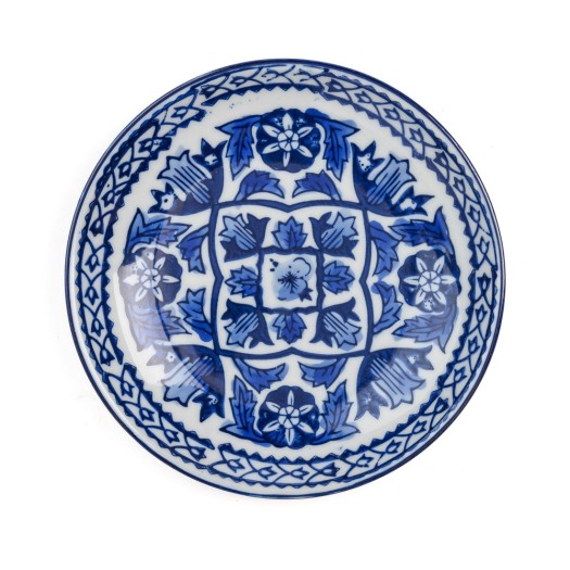 Πορσελάνινο Πιάτο Ψωμιού BB Plate Με Μπλε Σχέδιο 13.5 cm Σε Λευκό Χρώμα Πιάτα Ψωμιού & Βοηθητικά Πιάτα