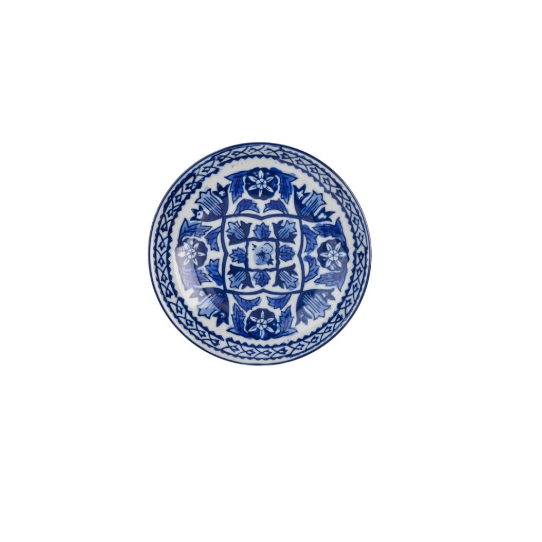 Πορσελάνινο Πιάτο Ψωμιού BB Plate Με Μπλε Σχέδιο 13.5 cm Σε Λευκό Χρώμα Πιάτα Ψωμιού & Βοηθητικά Πιάτα