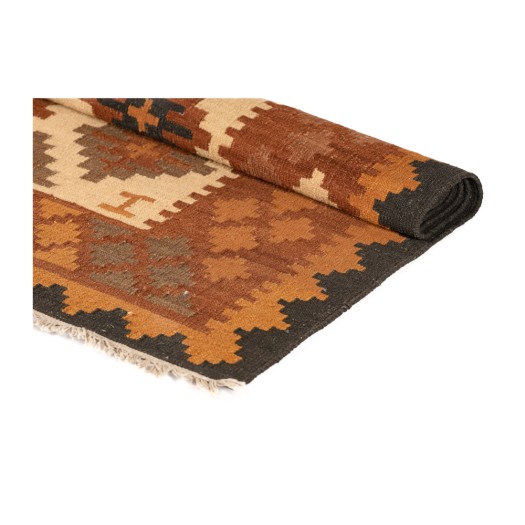 Kilimi Carpet With Pattern 235x180 cm In Brown Color Carpets & Kilims