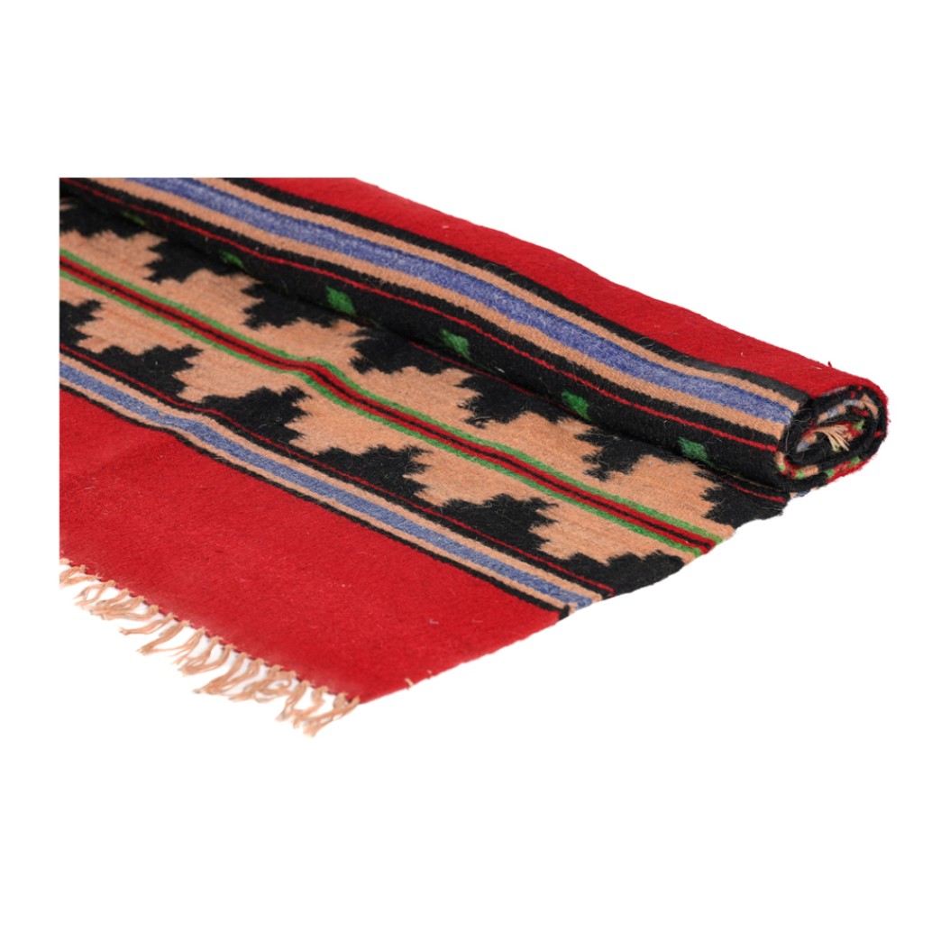 Kilimi Carpet With Pattern 200x150 cm In Red Color Carpets & Kilims