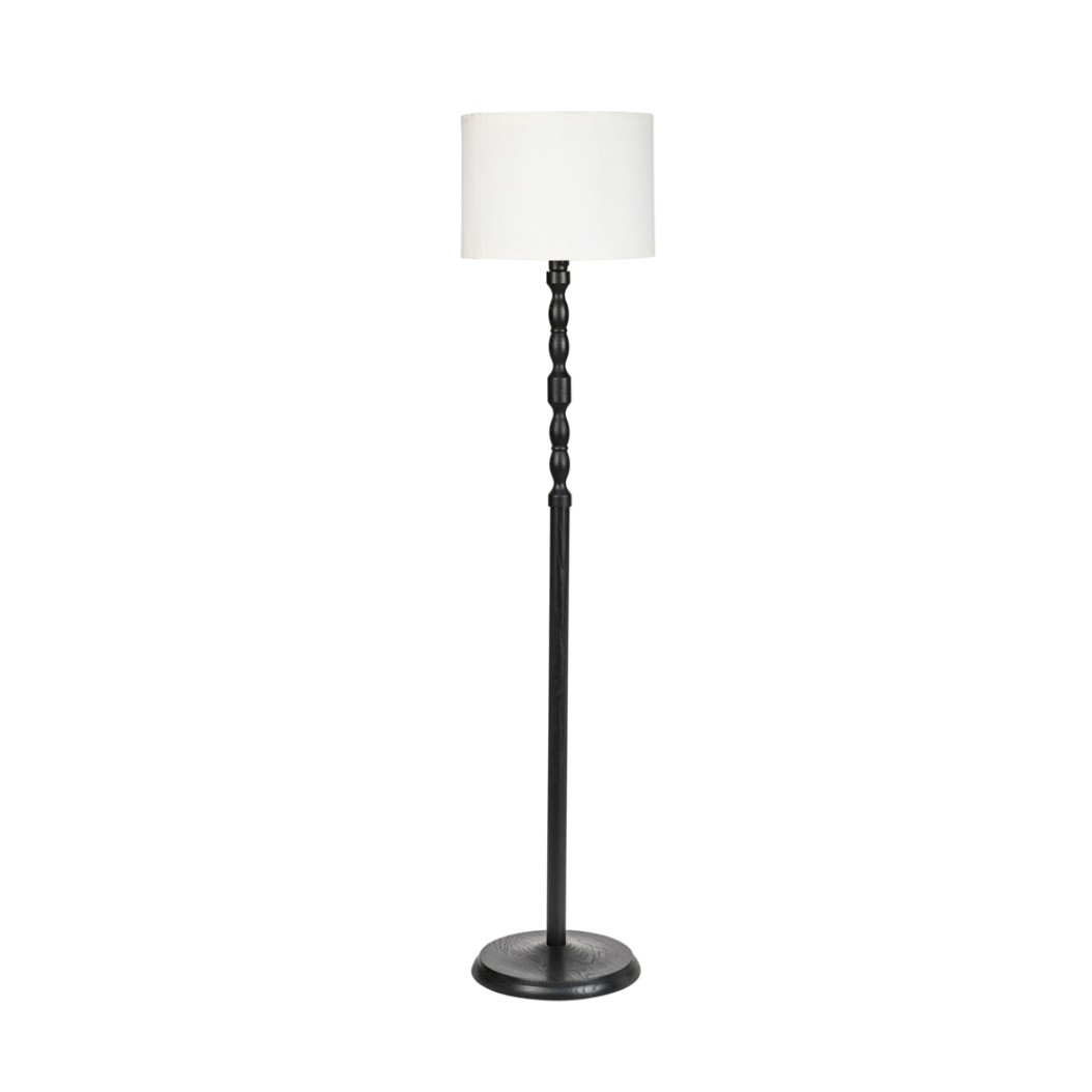Ξύλινο Επιδαπέδιο Φωτιστικό 40x140 cm Σε Μαύρο Χρώμα Φωτιστικά