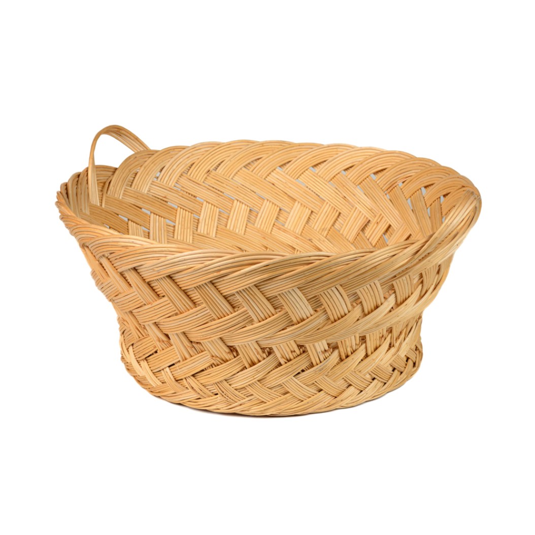 Παραδοσιακό Καλάθι Από Καλάμι Με Χερούλια Καλάθια