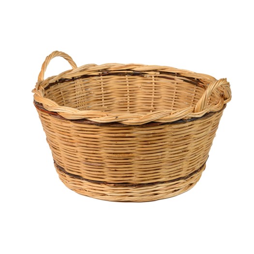 Παραδοσιακό Καλάθι Από Καλάμι Με Χερούλια Καλάθια