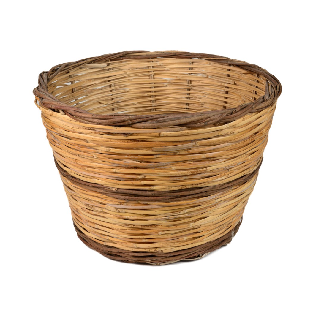 Παραδοσιακό Καλάθι Από Καλάμι Χωρίς Χερούλια Καλάθια