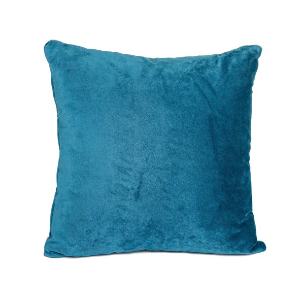 Βελούδινο Μαξιλάρι 40x40 cm Σε Πετρόλ Χρώμα Μαξιλάρια