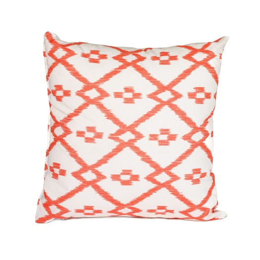 Μαξιλάρι Με Πορτοκαλί Πάτερν 36x36 cm Σε Μπεζ Χρώμα