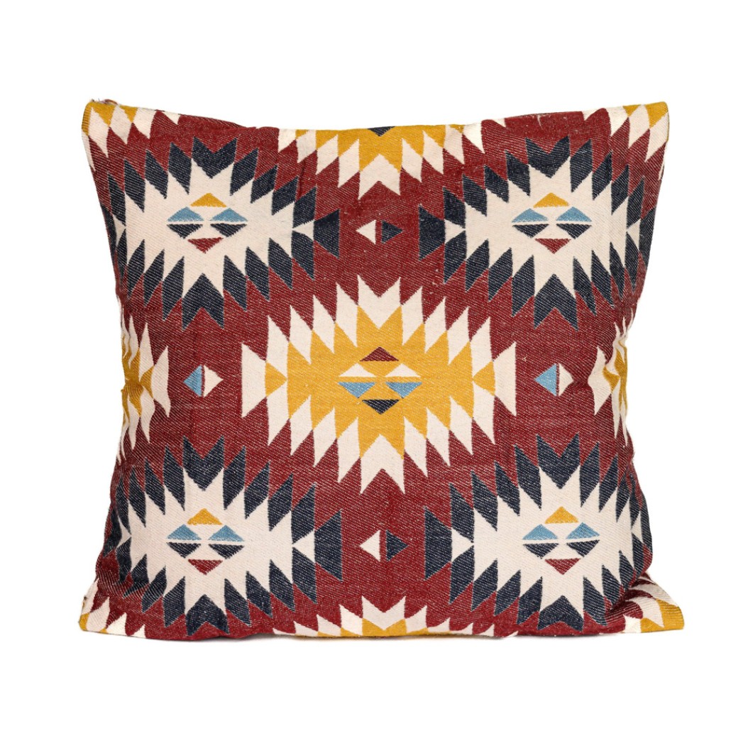 Printed Cotton Pillow With Crosses 49x49 cm Cushions Printed Cotton Pillow With Crosses 49x49 cm Cushions