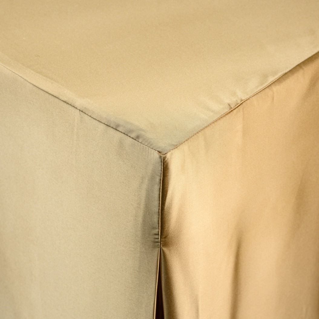 Satin Tablecloth Sur Mezur With Cups In Gold Color Tablecloths