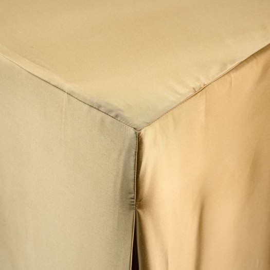 Satin Tablecloth Sur Mezur With Cups In Gold Color Tablecloths