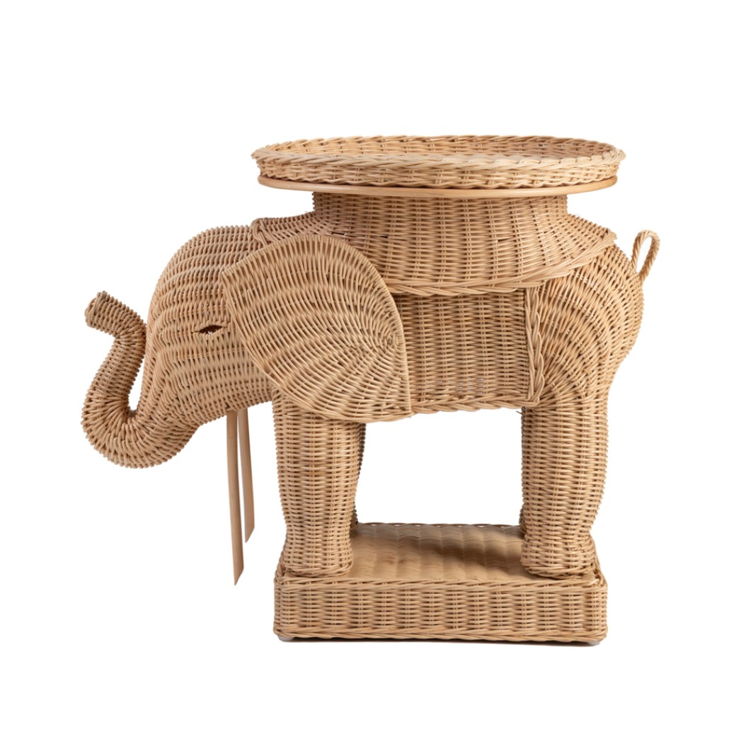 Decorative Elephant Cane Coffee Table 60x40x55 cm Tables Decorative Elephant Cane Coffee Table 60x40x55 cm Tables
