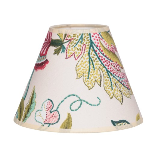 Καπέλο Φωτιστικού Floral 18x14 cm Σε Λευκό Χρώμα Καπέλα Φωτιστικών