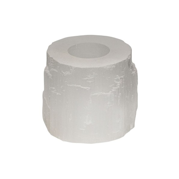 Handcrafted Selenite T-light Candle Holder 8x8x8 cm Candle Holders Handcrafted Selenite T-light Candle Holder 8x8x8 cm Candle Holders