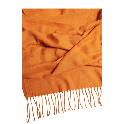 Πασμίνα Βαμβακερή 180x75 cm Σε Πορτοκαλί Χρώμα Πετσέτες-Πασμίνες-Κασκόλ