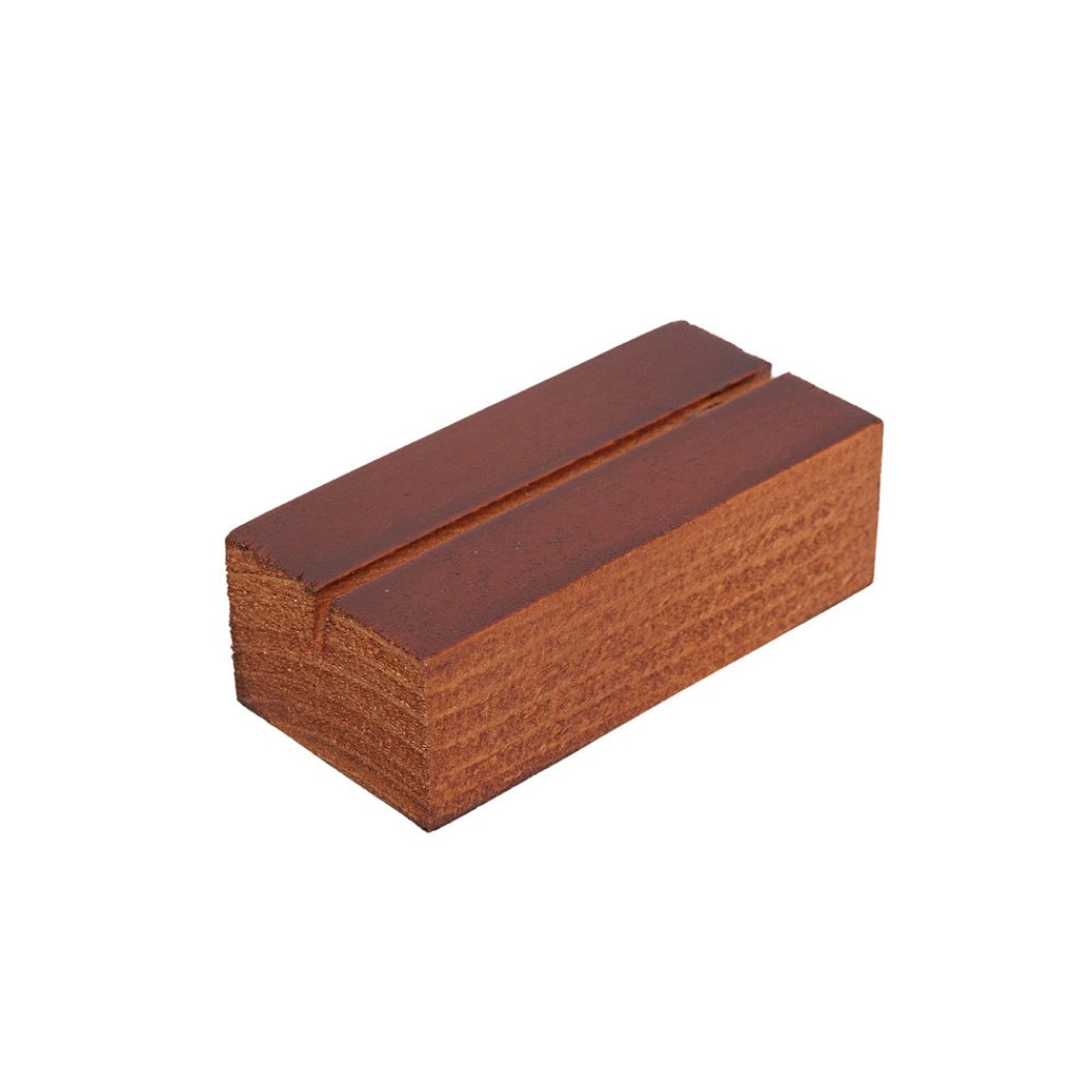 Ξύλινη Βάση Escort Για Table Number 9x4x3 cm Σε Καφέ Χρώμα Νούμερα Αρίθμησης Τραπεζιού- Γκαρνταρόμπας