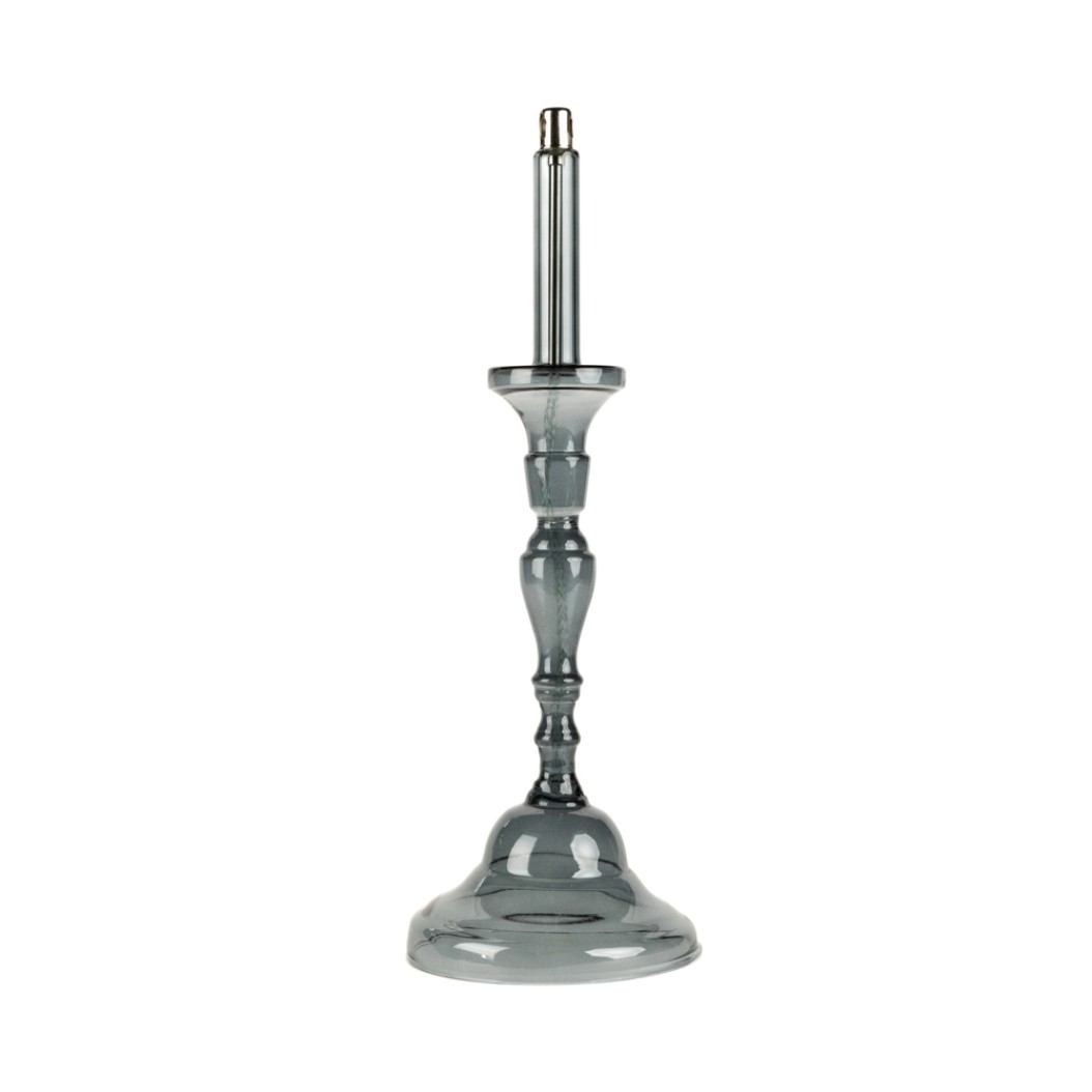 Glass Oil Candle Holder with Wick 13.5x40 cm in Grey Color Candle Holders Glass Oil Candle Holder with Wick 13.5x40 cm in Grey Color Candle Holders